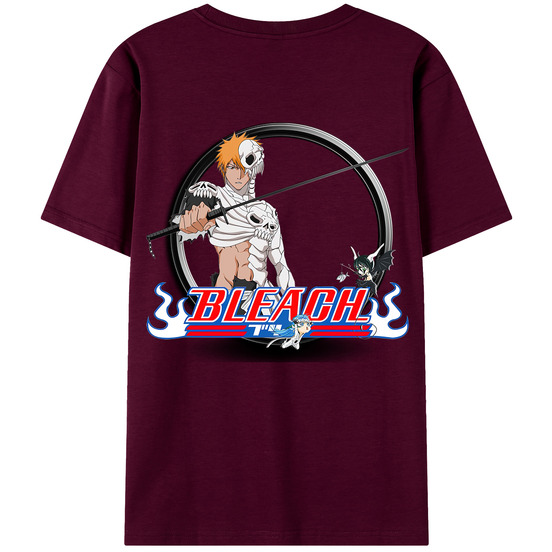（画像用） ブリーチ 黒崎一護（くろさき いちご）BLEACH Kurosaki Ichigo レディース半袖Tシャツ(バックプリント)
